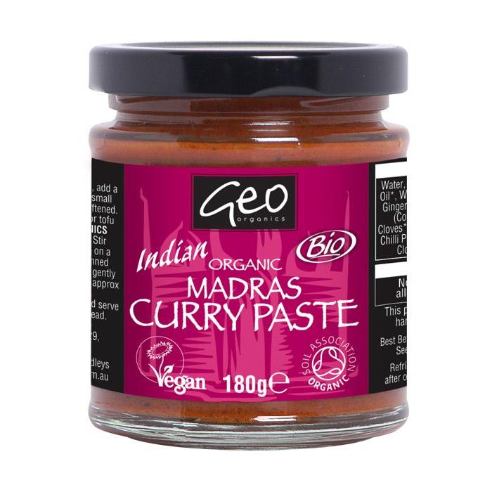 Geo Organics Madras Curry Paste 180g