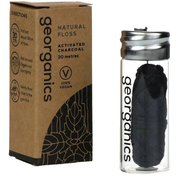 Georganics Floss Activated Charcoal 30m