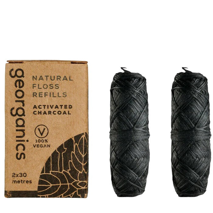 Georganics Floss Refill Activated Charcoal 2 x 30m