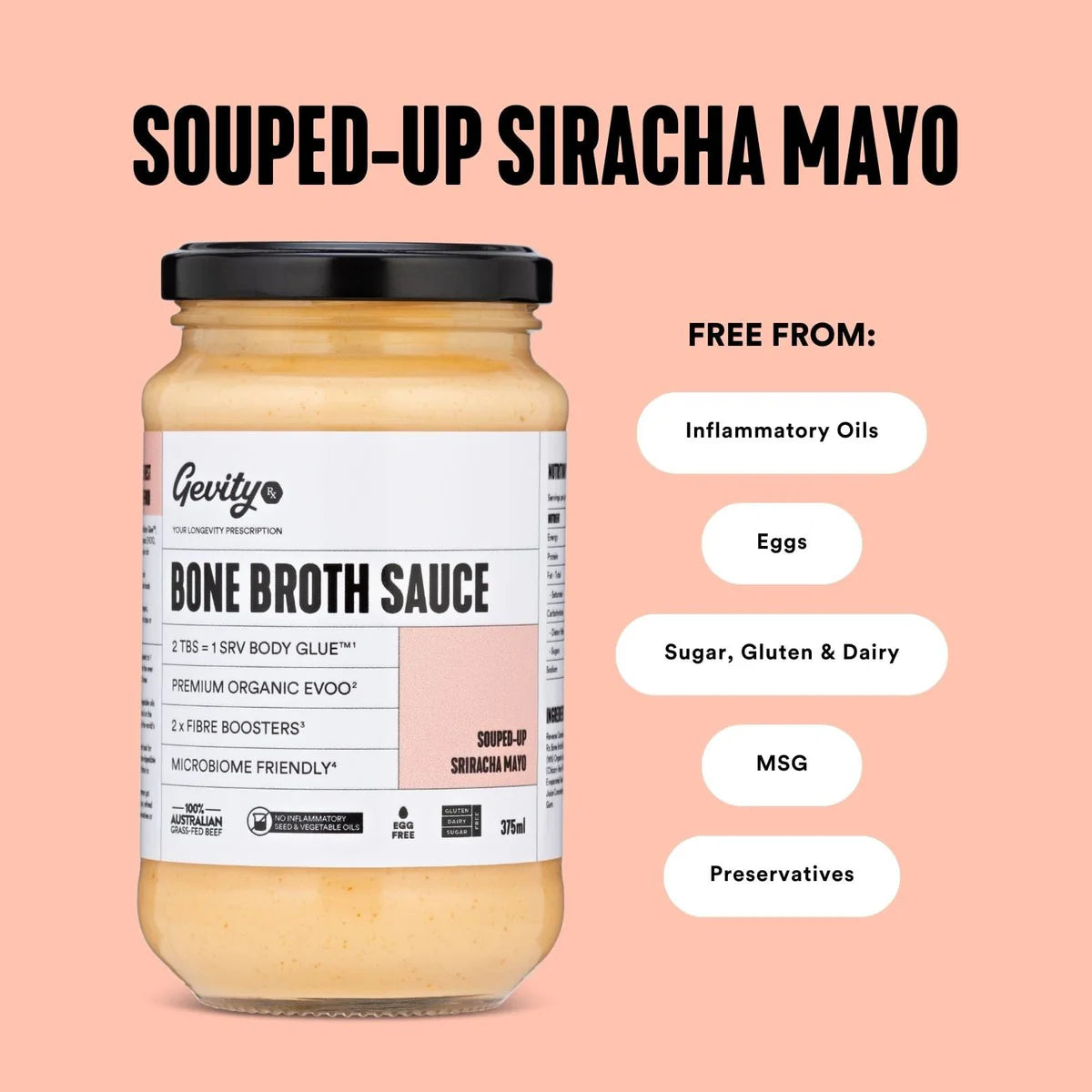 Gevity RX Souped-Up Sriracha Mayo 375ml