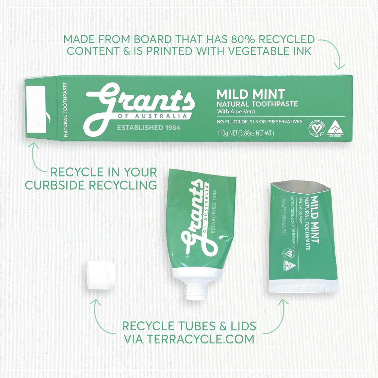 Grants Complete Care with Fluoride Natural Toothpaste 110g