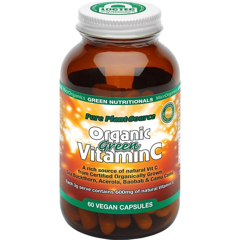 Green Nutritionals Green Vitamin C Capsules (600mg) 60