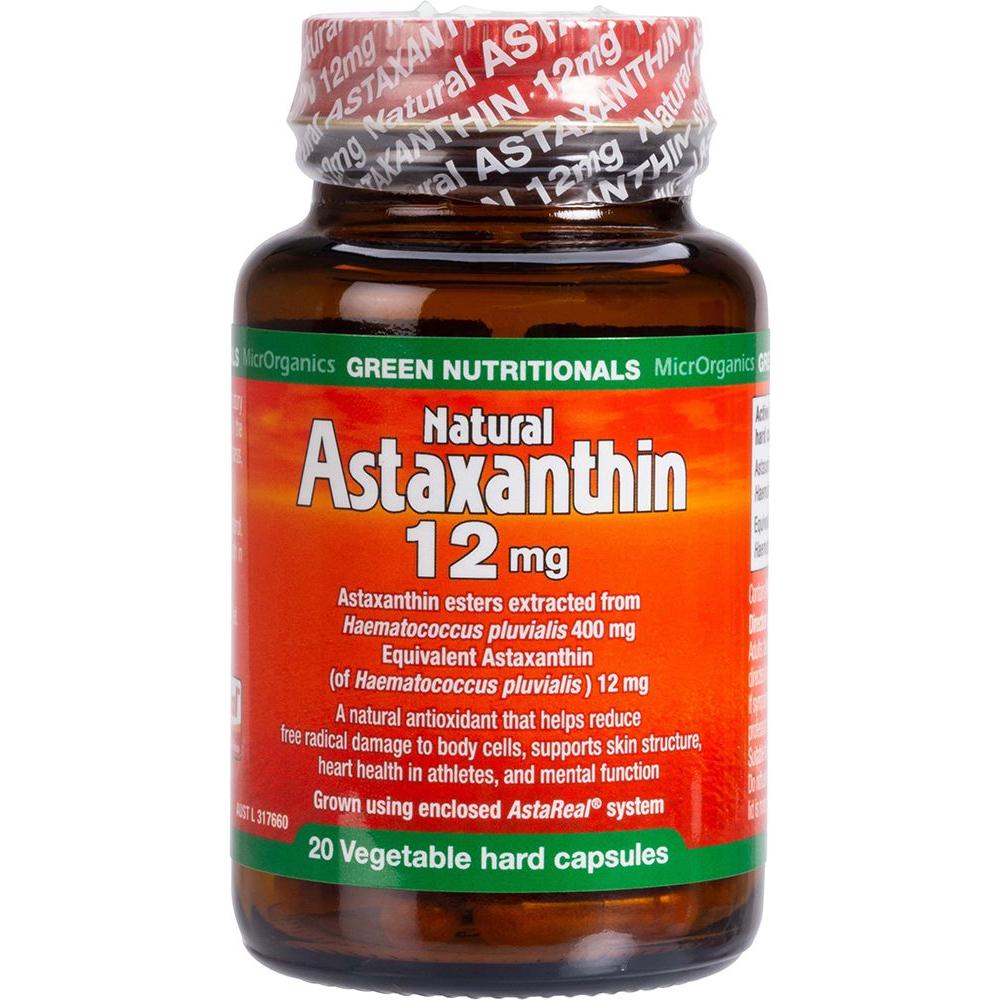 Green Nutritionals Natural Astaxanthin Capsules (12mg) 20