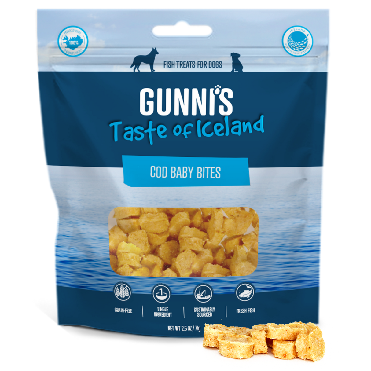 Gunni's Cod Baby Bites 71g