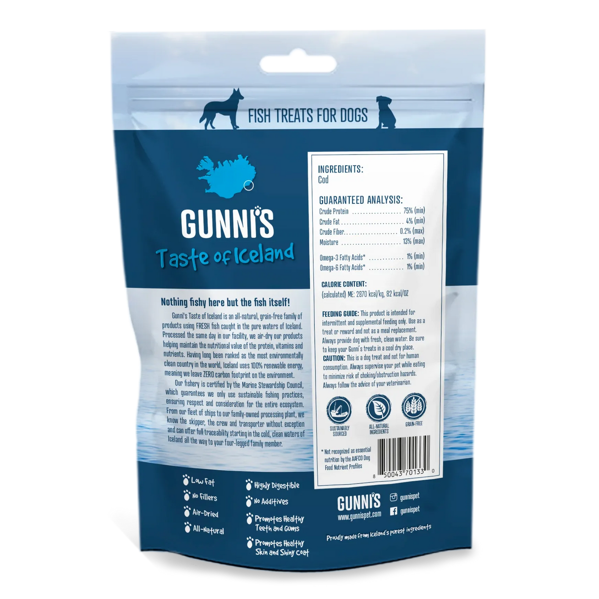 Gunni's Cod Chewy Sticks Dog Treat 85g