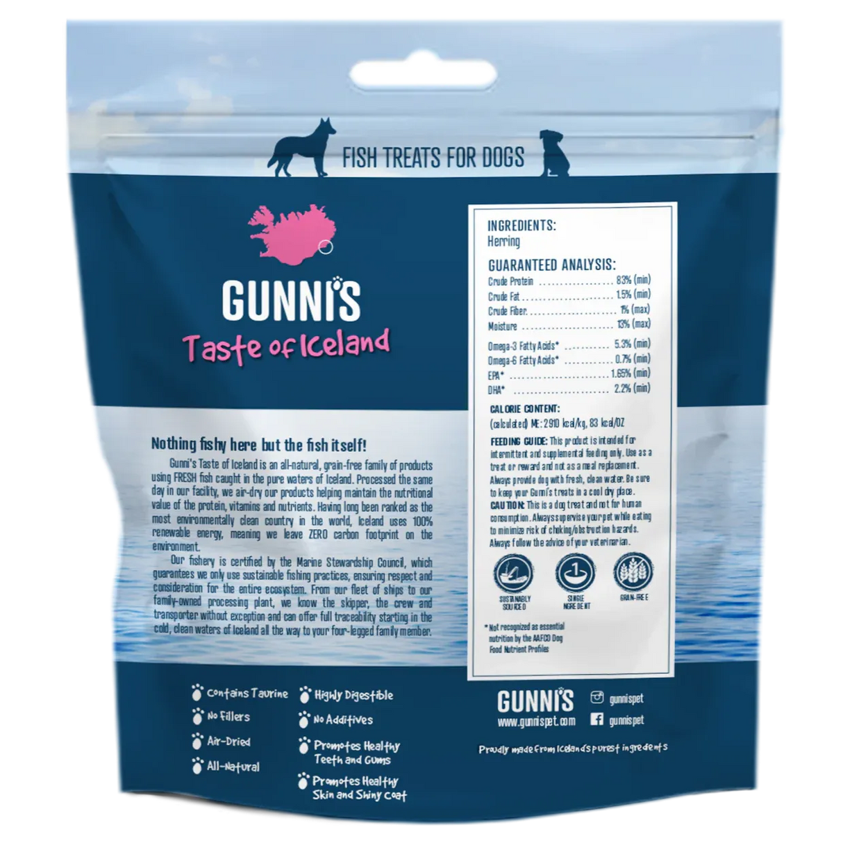 Gunni's Whole Herring Dog Treat 85g