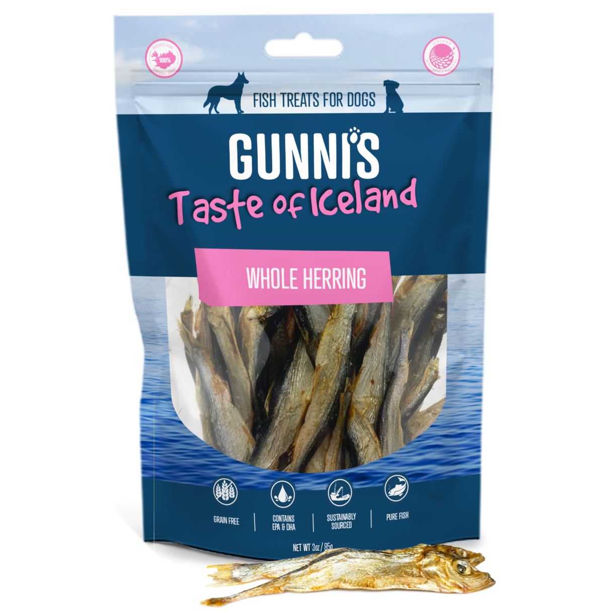 Gunni's Whole Herring Dog Treat 85g