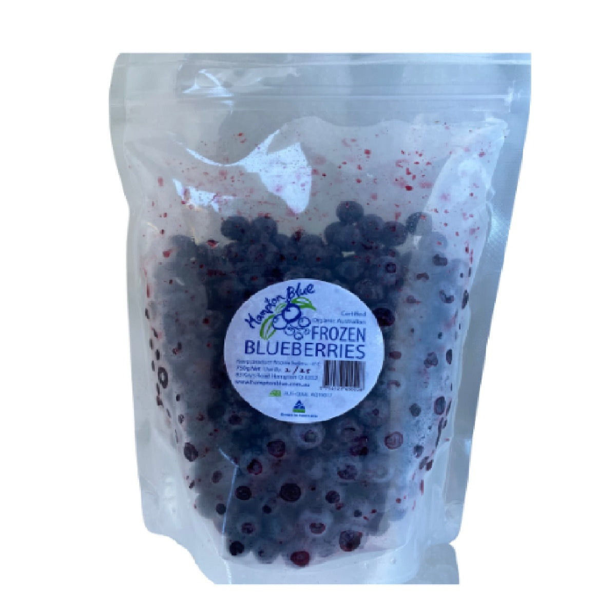 Hampton Bue Frozen Organic Blueberries 750g