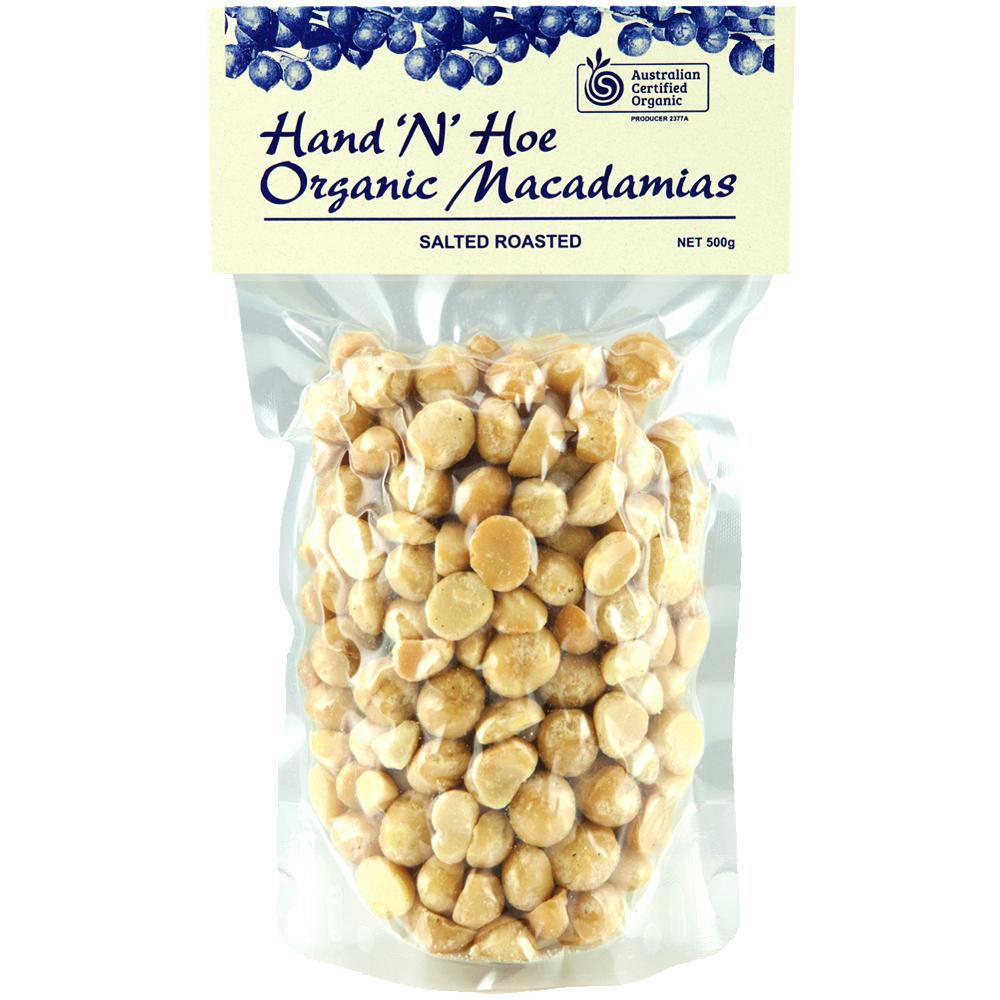Hand and Hoe Macadamia Macadamias – Dry Roasted & Salted 500g