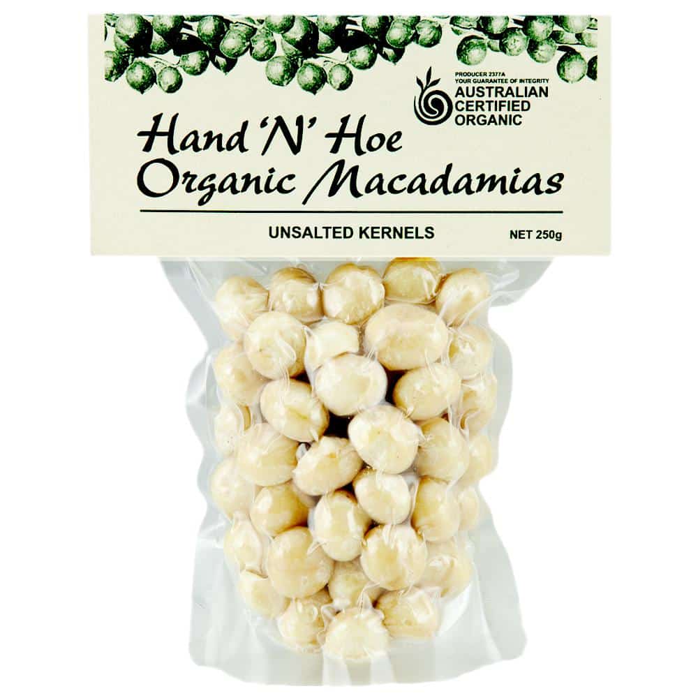 Hand and Hoe Macadamia Raw Macadamias 250g