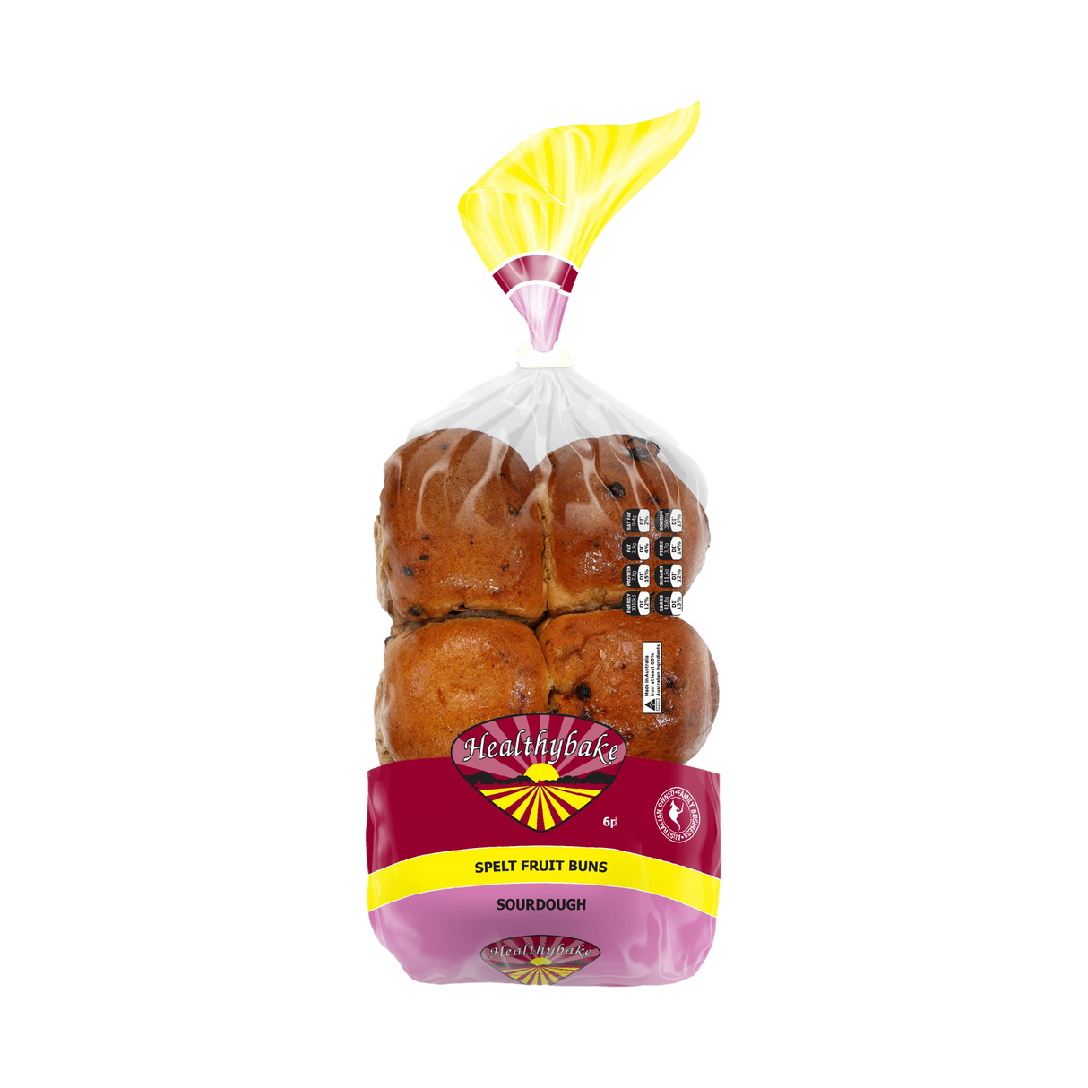 Healthybake Spelt Fruit Bun Sourdough