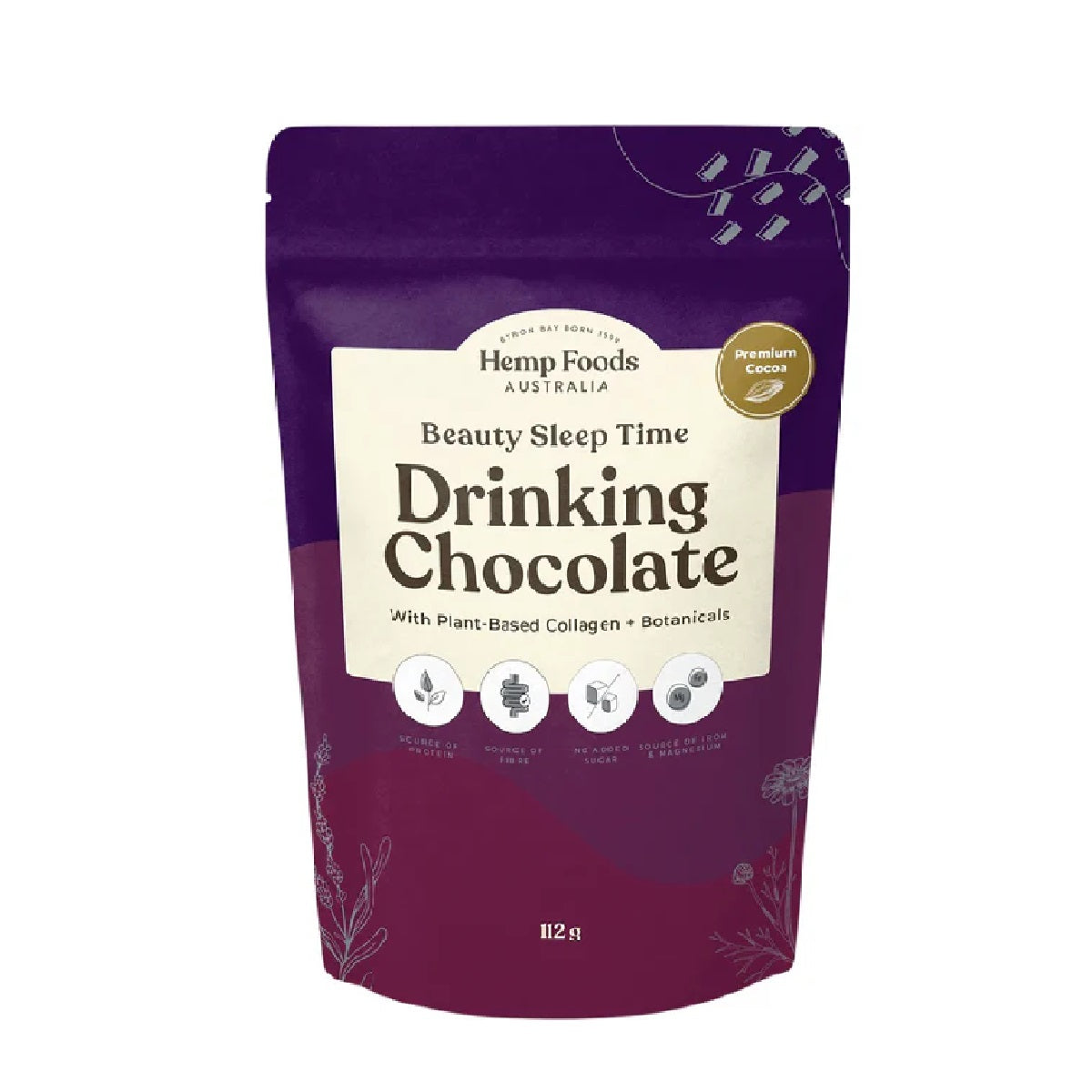 Hemp Foods Australia Beauty Sleep Time Drinking Chocolate 252g
