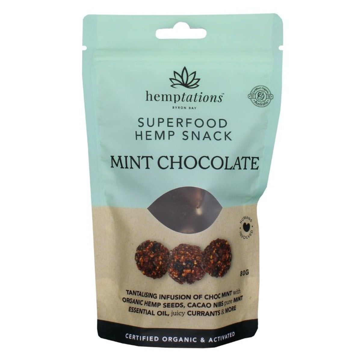 Hemptations Byron Bay Snack Mint Chocolate 80g