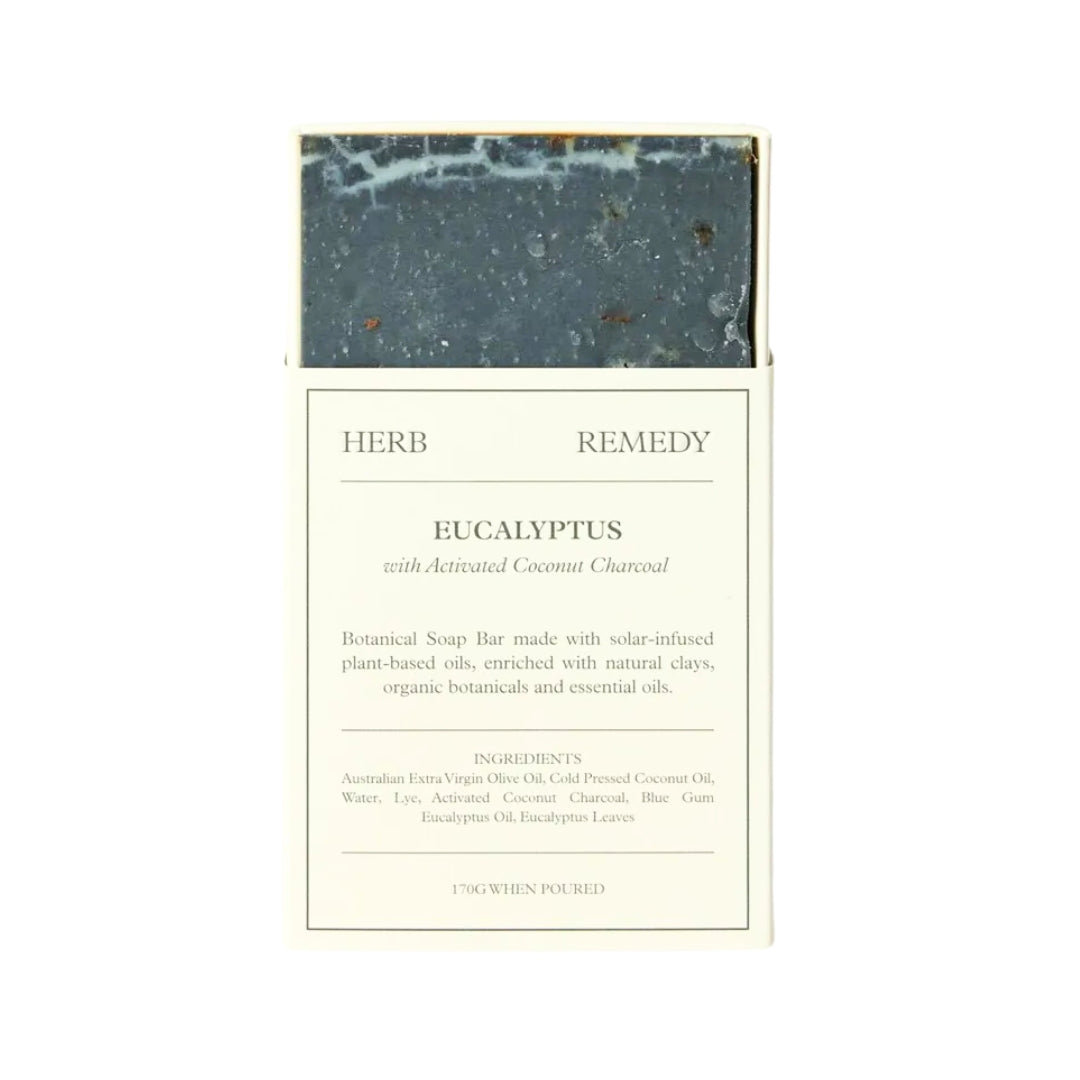 Herb Remedy Eucalyptus Soap with Activated Coconut Charcoal 170g