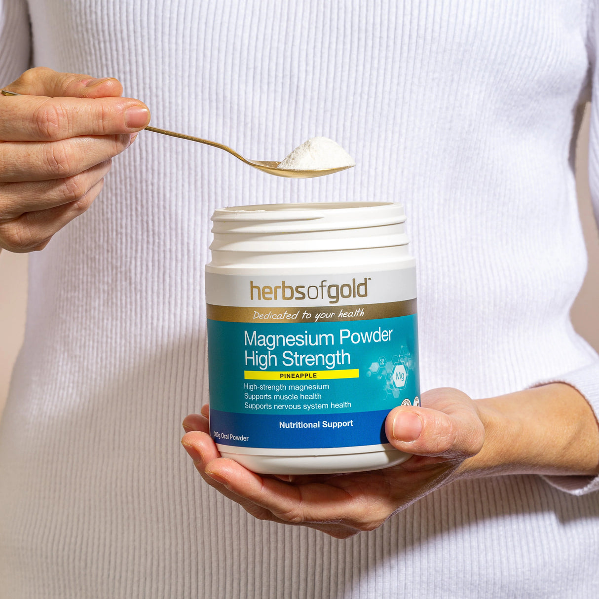 Herbs of Gold Magnesium Powder High-Strength Pineapple 150g