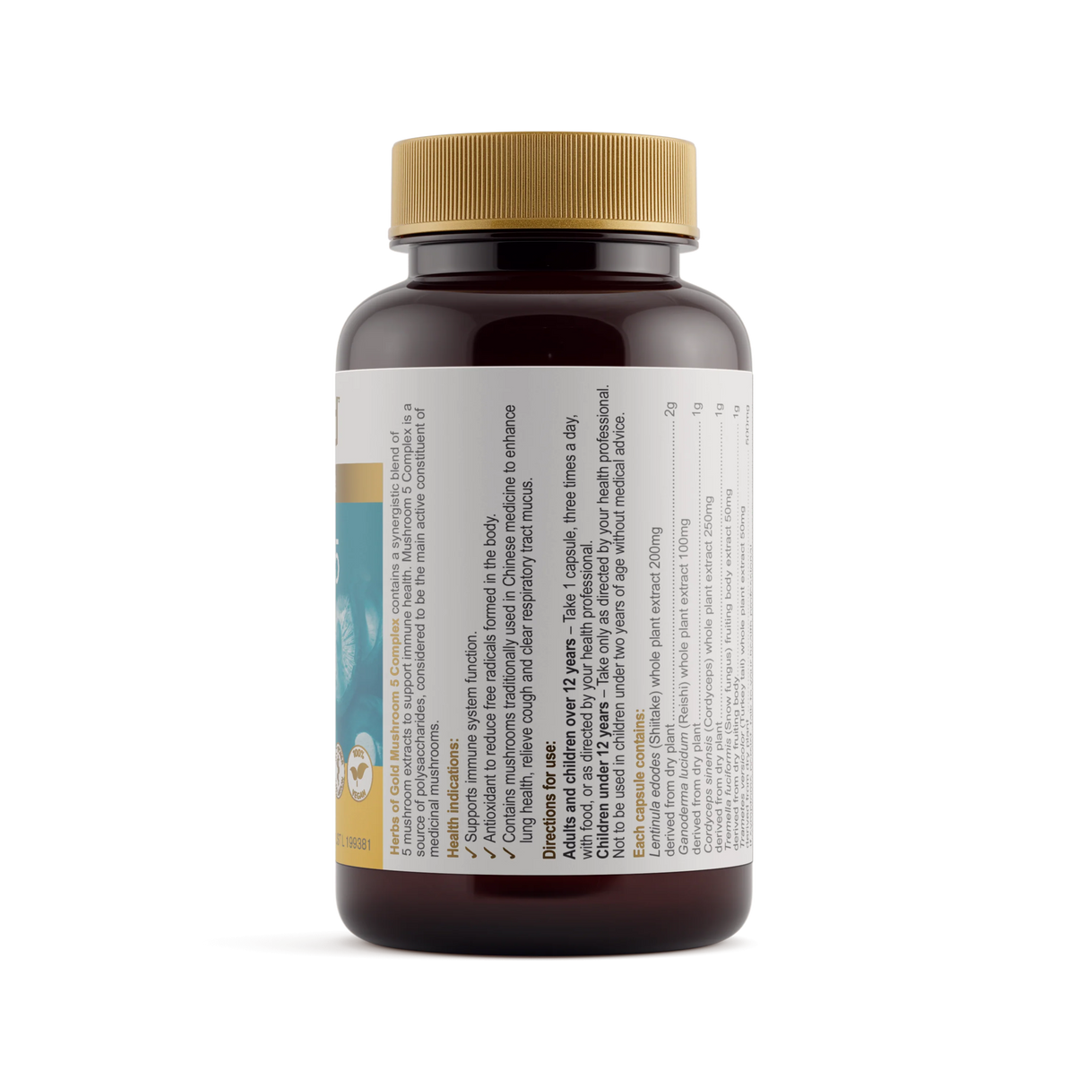 Herbs of Gold Mushroom 5 Complex 60c