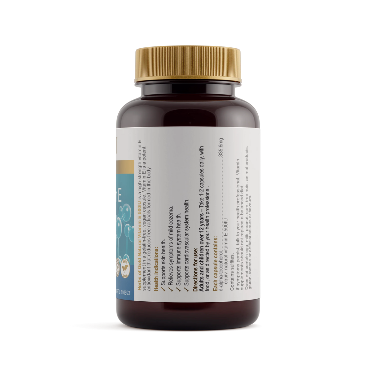 Herbs of Gold Natural Vitamin E 500IU 50c