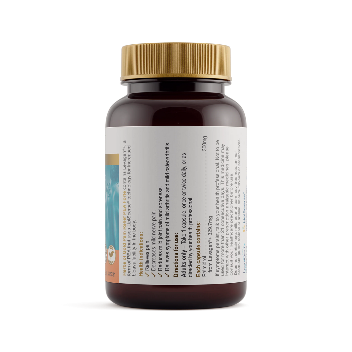 Herbs of Gold Pain Relief PEA Forte 60c