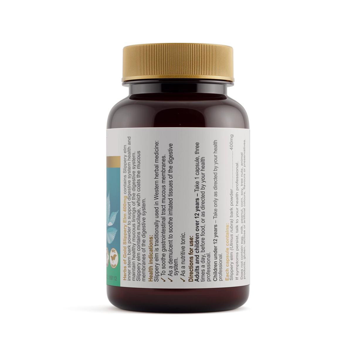 Herbs of Gold Slippery Elm 400mg 60tb