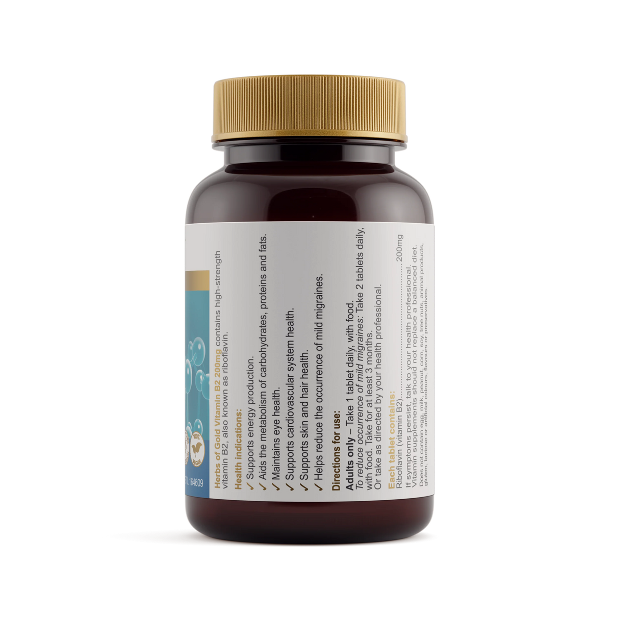 Herbs of Gold Vitamin B2 200mg 60t