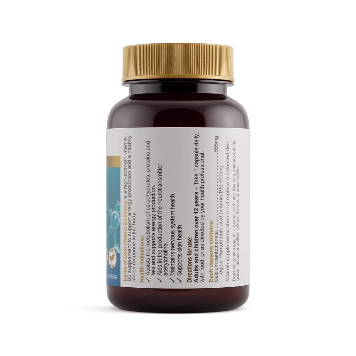 Herbs of Gold Vitamin B5 500mg 60c