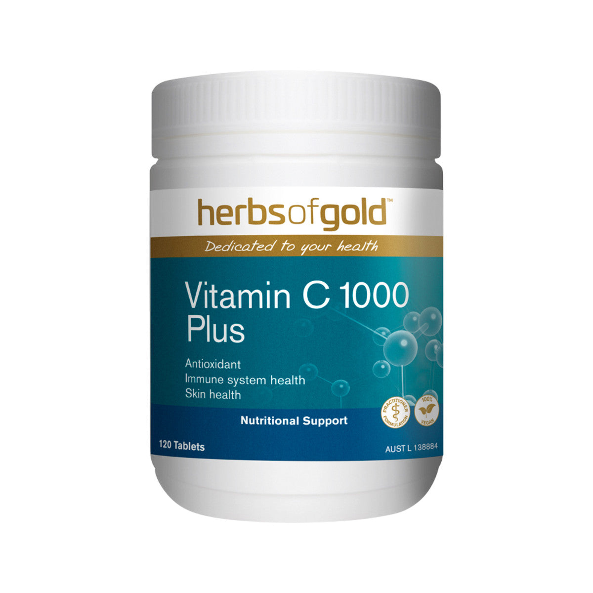 Herbs of Gold Vitamin C 1000 Plus Zinc 120t