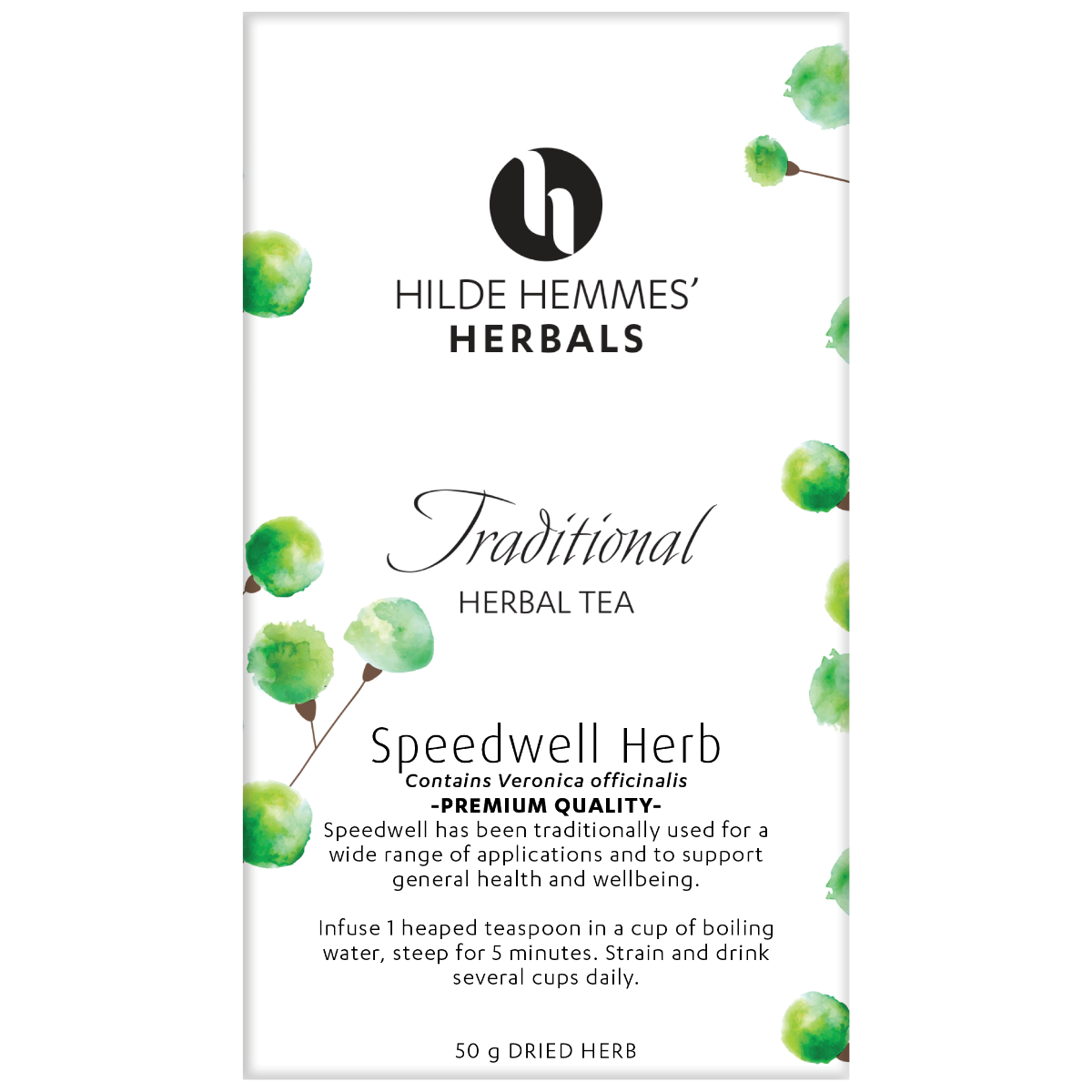 Hilde Hemmes Herbals Tea Speedwell Herb 50g