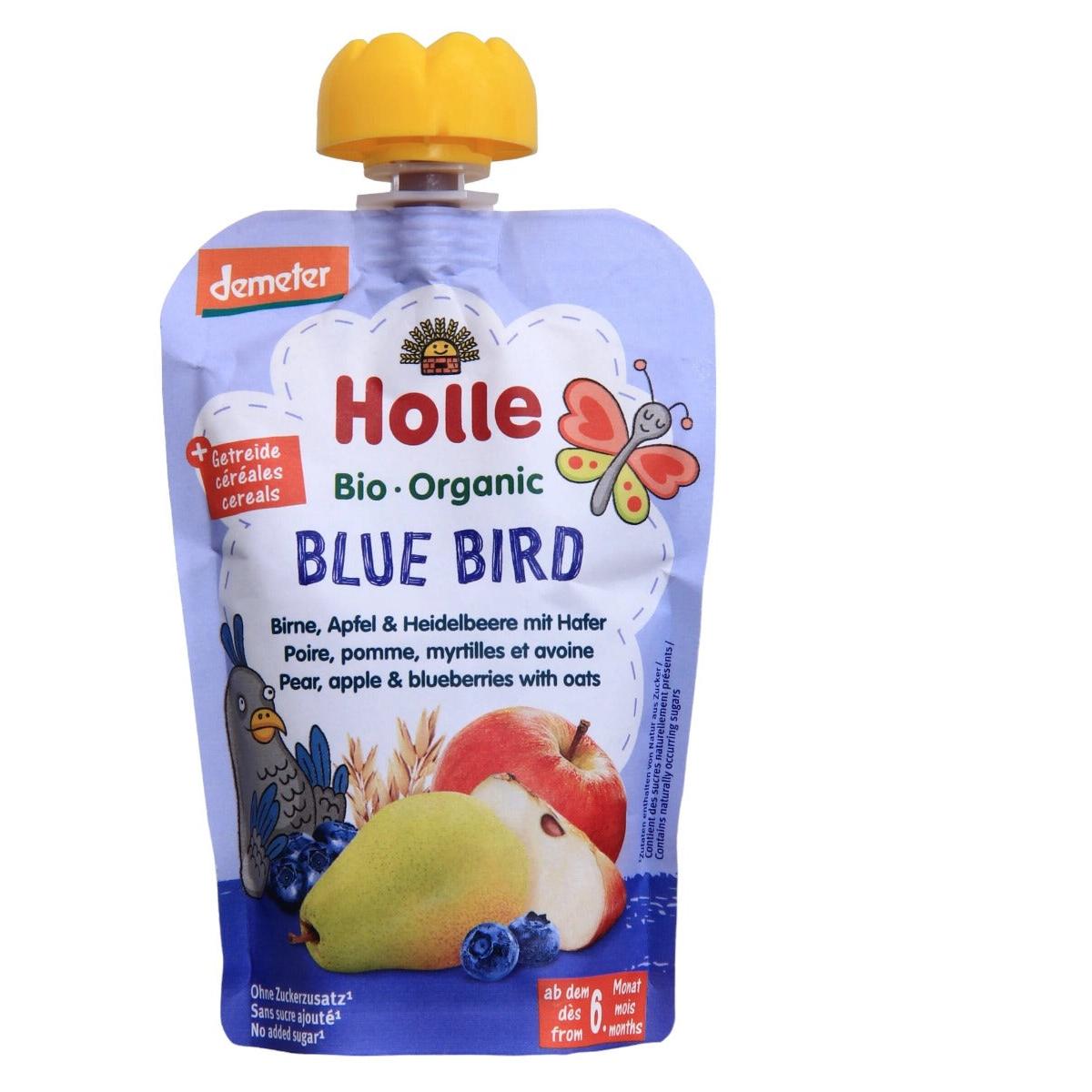 Holle Blue Bird Pear, Apple & Blueberries with Oats 100g