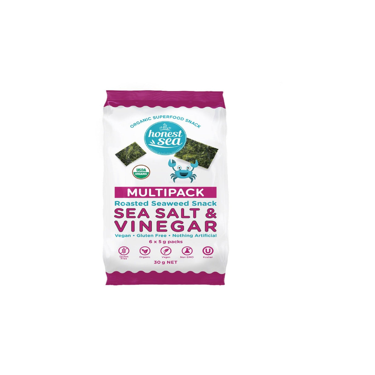 Honest Sea Seaweed Salt Vinegar 6x5g