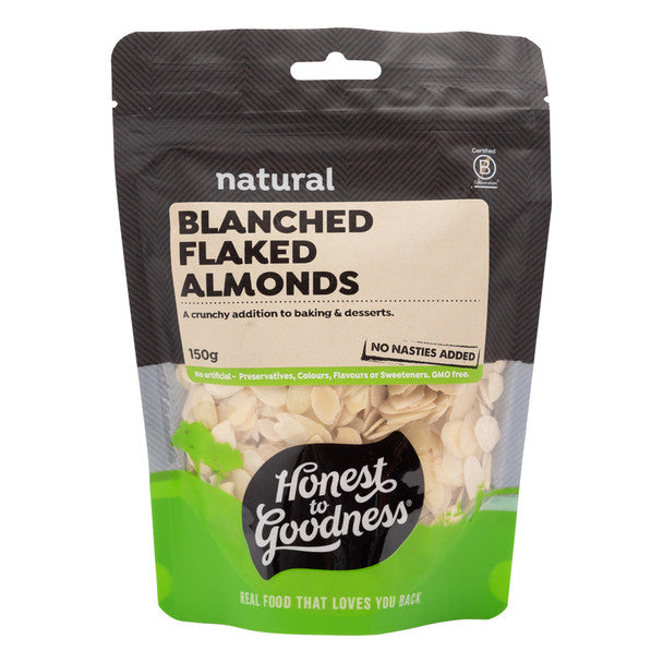 Honest to Goodness Almonds Blanched Flaked 150g
