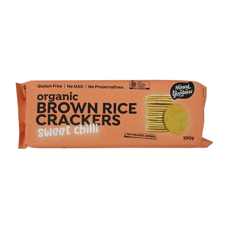 Honest to Goodness Brown Rice Crackers Chilli 100g