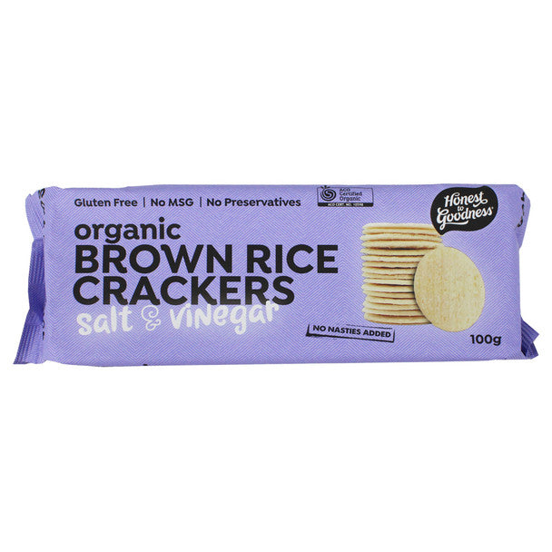 Honest to Goodness Brown Rice Crackers Vinegar 100g