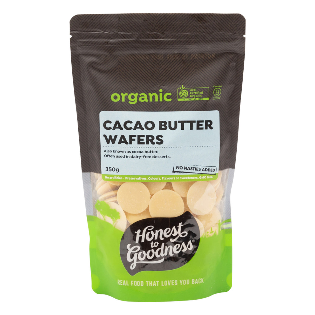 Honest to Goodness Cacao Butter Wafers 350g
