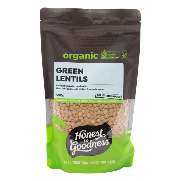 Honest to Goodness Green Lentils 500g