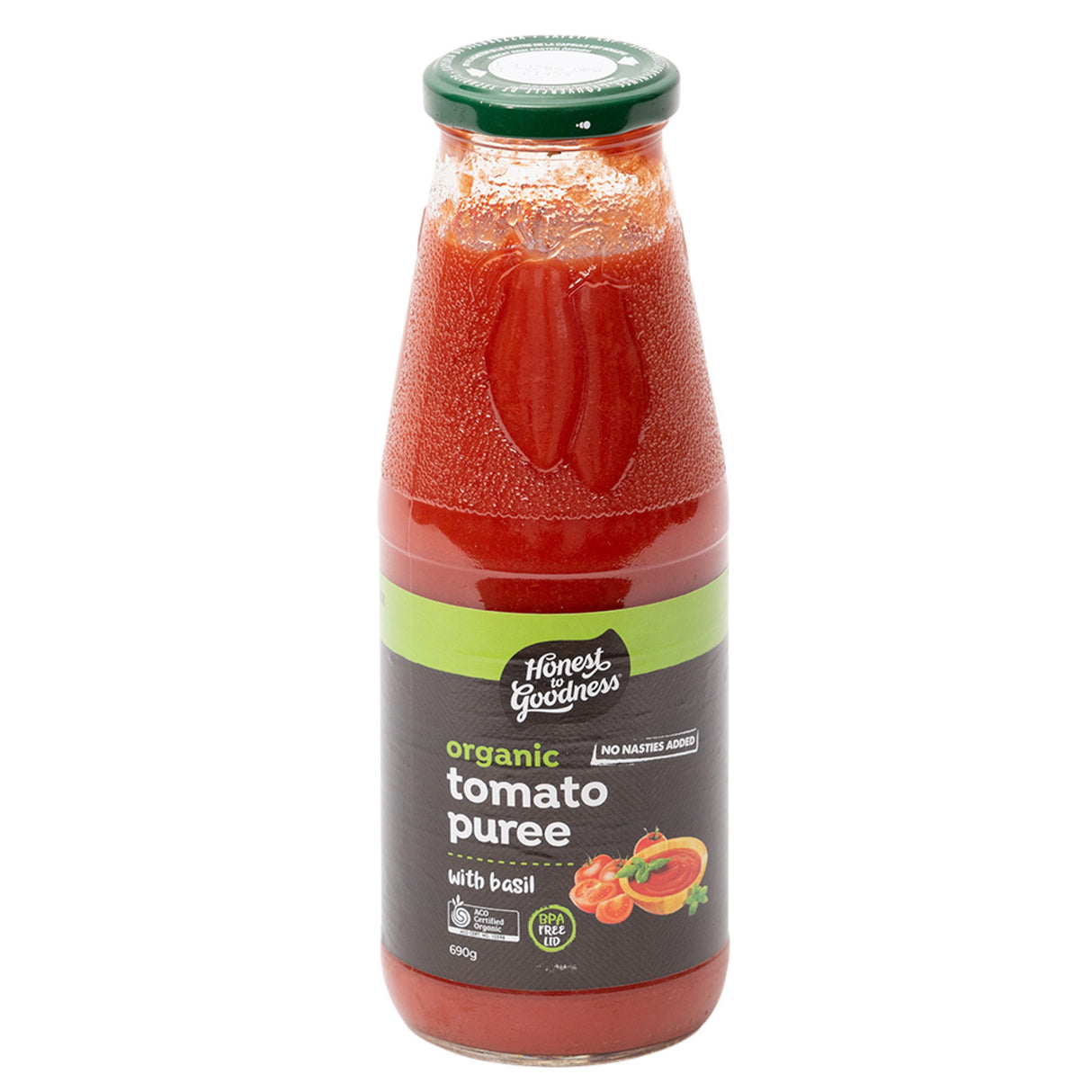 Honest to Goodness Tomato Puree with Basil 690g
