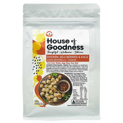 House Of Goodness House Meatball Chicken Goji 320g