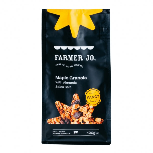 Farmer Jo Maple Granola Almonds & Sea Salt 400g