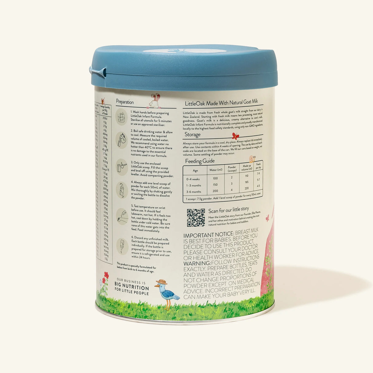 LittleOak Natural Goat Milk Infant Formula 800g