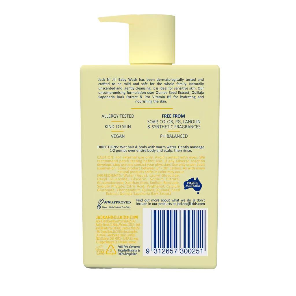 Jack N Jill Baby Wash - Natural 300mL