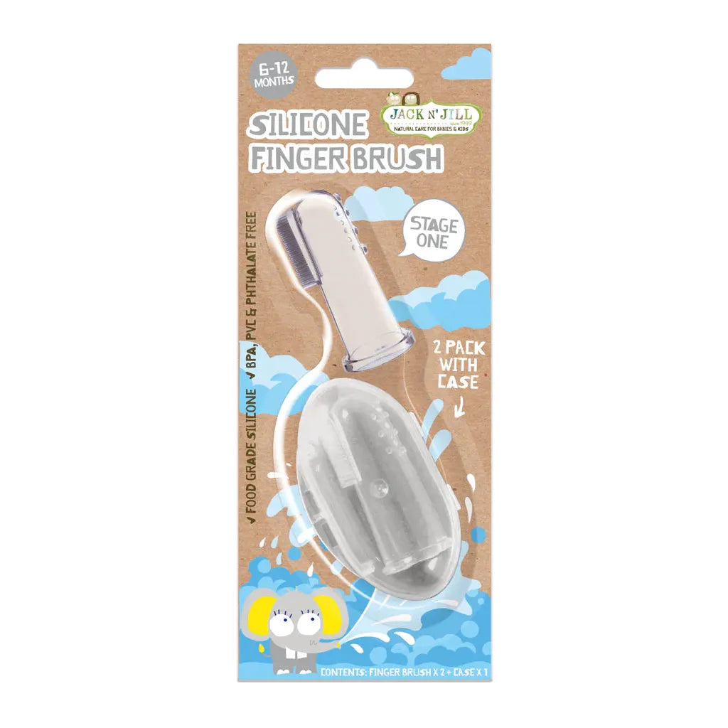 Jack N Jill Silicone Finger Brush Stage 1 - 2 Pack