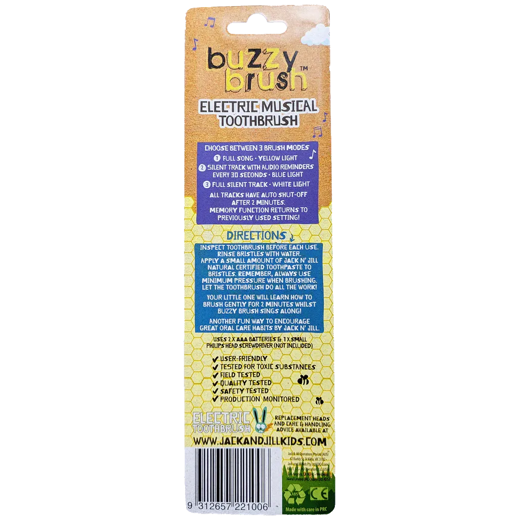 Jack N Jill Electric Musical Toothbrush Buzzy Brush 1