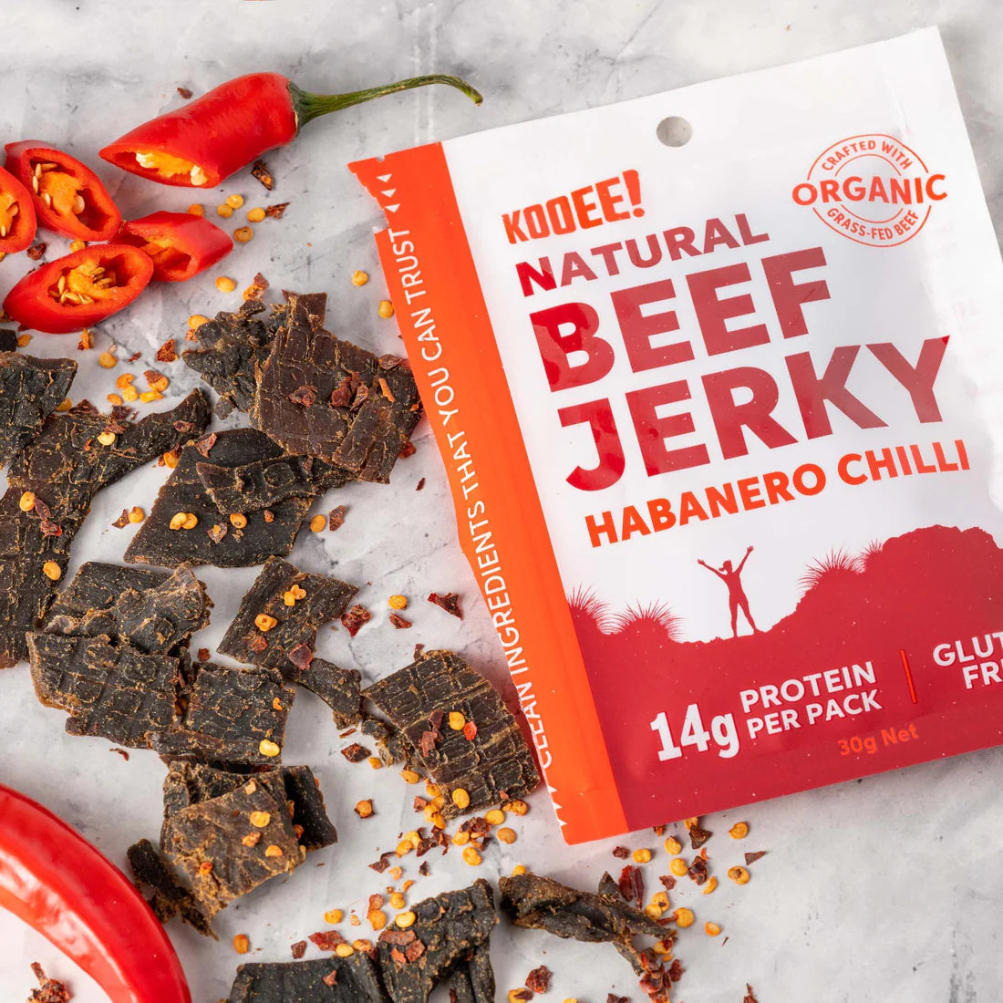 Kooee Habanero Chilli Beef Jerky 30g