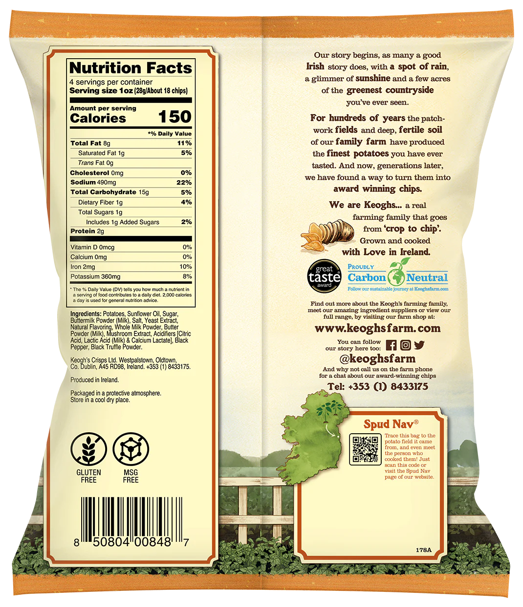 Keogh's Truffle and Real Irish Butter Crisps 125g