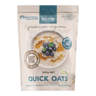 Kialla Organic Oats Quick Stabilised 500g