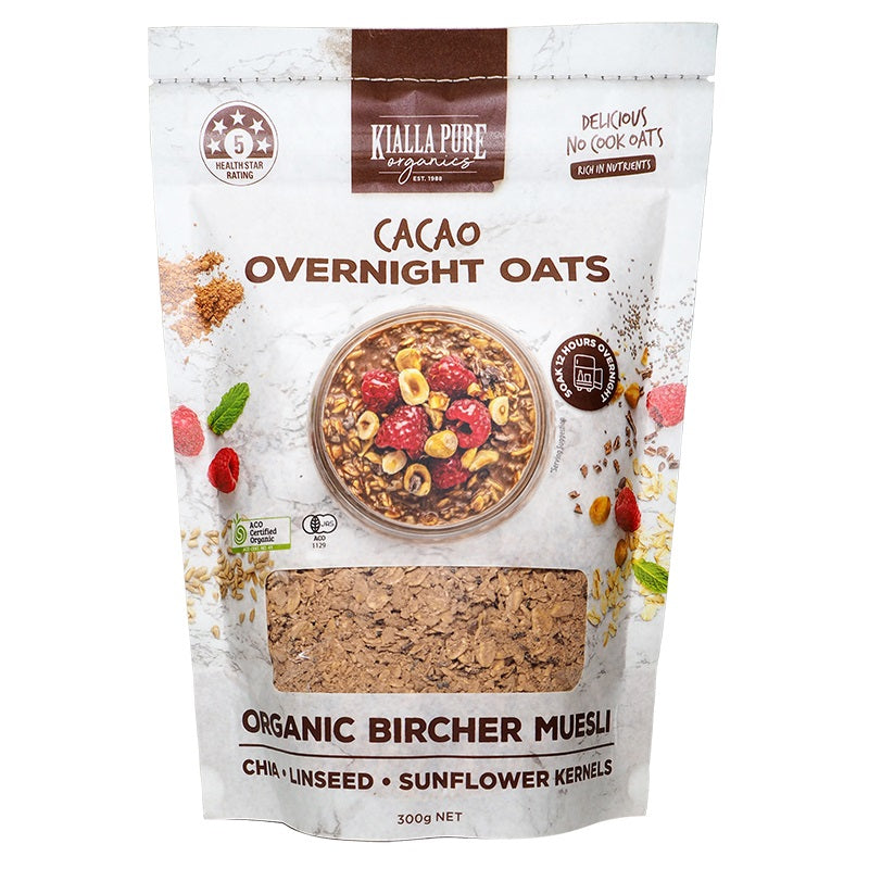 Kialla Organic Overnight Oat Cacao 300g
