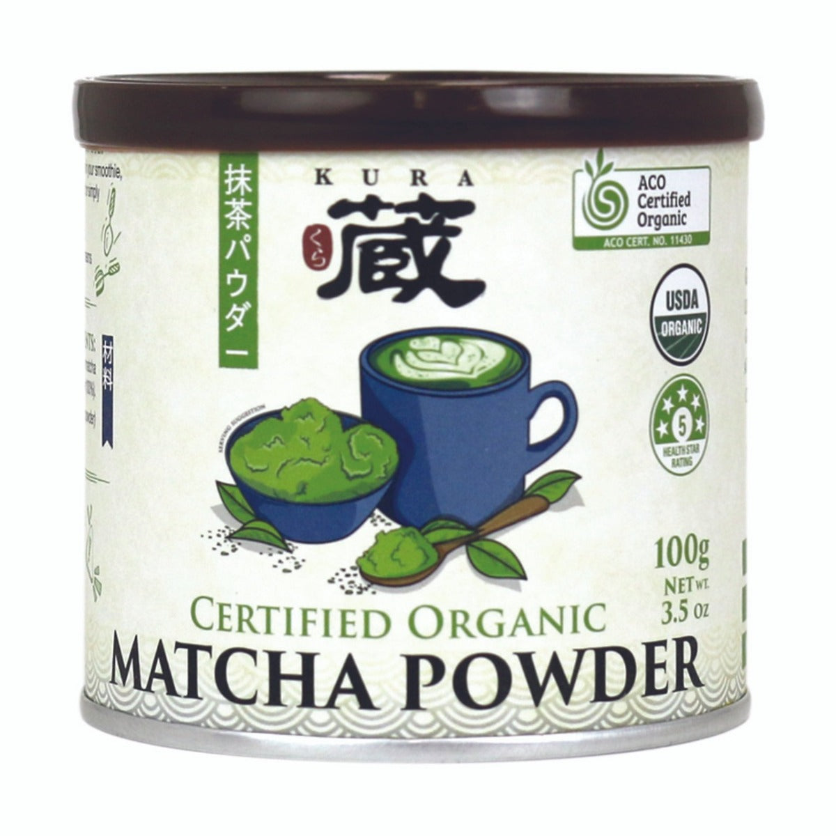 Kura Certified Organic Matcha Powder 100g