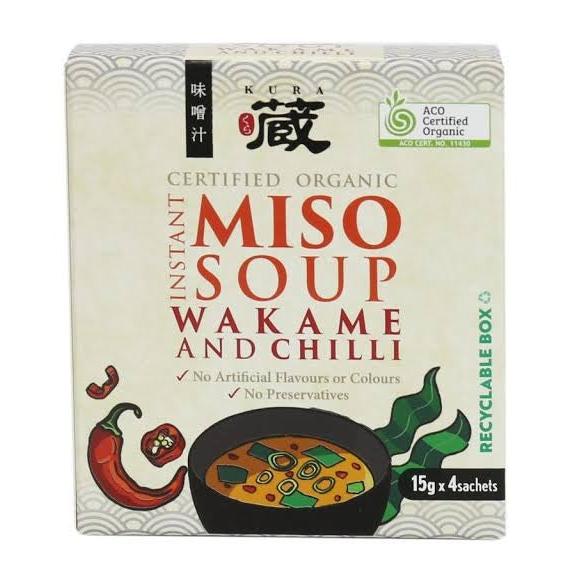 Kura Miso Wakame Chilli 15gx4