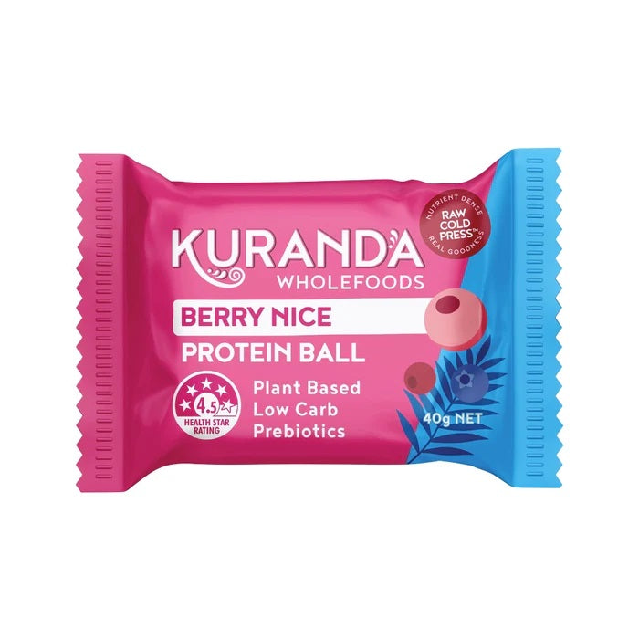 Kuranda Gluten Free Protein Ball Berry 40g