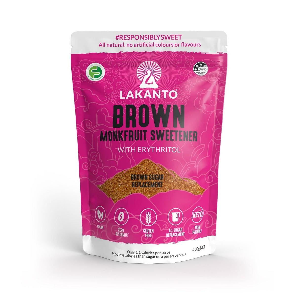 Lakanto Brown Monkfruit Sweetener Brown Sugar Replacement 450G
