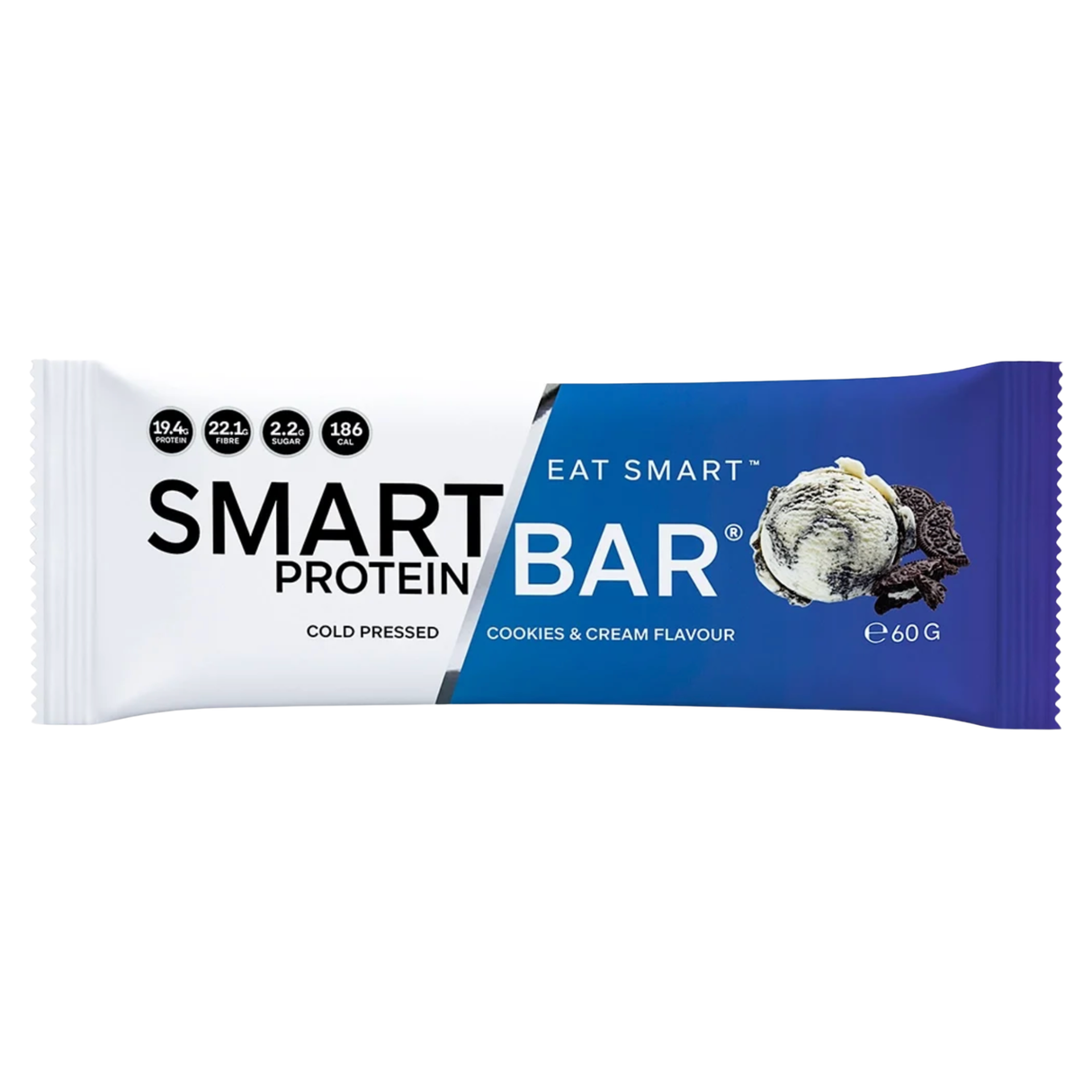 Smart Protein Bar Cookies & Cream Protein Bar 60g